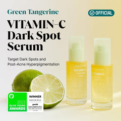 Goodal Green Tangerine Vitamin C Dark Spot Serum for Sensitive Skin | 70% Tangerine Extract, 4% Niacinamide, Arbutin & Tiger Grass to Fade Dark Spots and Post-Acne Hyperpigmentation (Single)