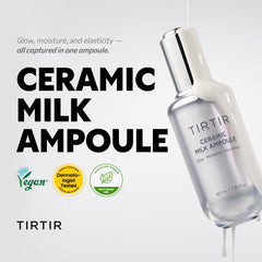 TIRTIR Ceramic Milk Ampoule (1.35 Fl Oz), 40ml (3 in 1 Skin care Triple Cream Formula)