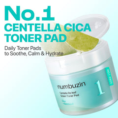 numbuzin No.5 Vitamin-Niacinamide Concentrated Pad, Daily Double-Sided Facial Pads with Glutathione, PHA & LHA for a Fresh, Radiant-Looking Skin Finish 180 ml (70 Pads)