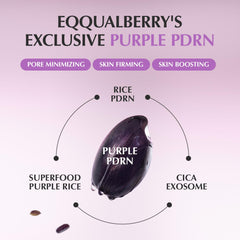 EQQUALBERRY Purple PDRN Pore Minimizing Serum – Vegan Collagen & Peptides for Pore Refining & Skin Elasticity | Niacinamide & CICA Exosome for Calming | Korean Glass Skin, 1.01 FL OZ
