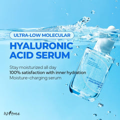 ISNTREE Ultra-low Molecular Hyaluronic acid Serum 50ml 1.69 fl.oz. | Quick absorbing Hyaluronic acid serum | Deeply hydrates and smoothens the skin
