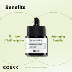 COSRX Retinol 0.5 Oil, Anti-aging Serum with 0.5% Retinoid Treatment for Face, Reduce Wrinkles, Fine Lines, Gentle Skincare for Day & Night, Not Tested on Animals, Korean Skin Care