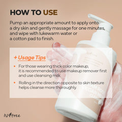 IsNtree Yam Root Vegan Milk Cleanser 220ml, 7.43 fl.oz | Korean Facial Cleanser for Sensitive Skin | Rich & Creamy Texture | Hydrating & Mild | Vegan & Cruelty-Free Skincare