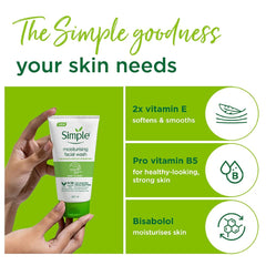 Simple Kind To Skin Moisturising Facial Wash, 150 ml