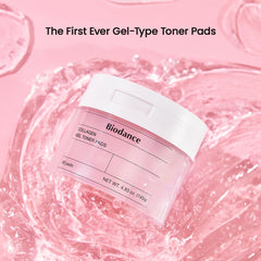 Biodance Collagen Gel Toner Pads, Pore Minimizer for Face, Improving Elasticity, Plumping Toner Pads for Sensitive Skin, Korean Skin Care, Valentines Day Gifts for Herㅣ4.93 fl.oz.(140g)*60Pads