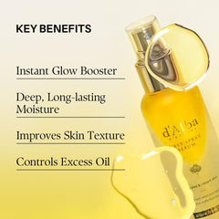 d'Alba Italian White Truffle First Spray Serum, Hydrating Face Moisturizer, Glow Serum for Radiant Skin, Non Comedogenic, All In One Mist, Vegan & Desert-Adapted 100ml