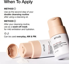 ANUA Rice Enzyme Brightening Cleansing Powder, Rice Mask, Ceramide, Gentle Face Wash for Brightening, Radiant Skin, Facial Cleanser for Dry Skin, Korean Skincare, Fragrance Free, 40g/1.41fl.oz.