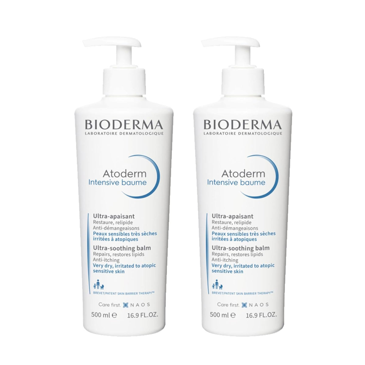 Bioderma Atoderm Intensive Balm, Hydrating Balm for Dry to Atopic Sensitive Skin, Face & Body Moisturizer with Ultra Soothing Anti-Itching Formula, Fragrance-Free, Non-Greasy & Non-Sticky for Family