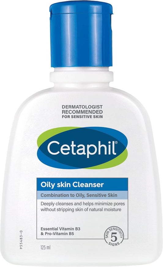Cetaphil Oily Skin Cleanser, Face & Body Wash for Men & Women, Combination to Oily and Sensitive Skin, Unscented, 236ml