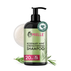 Mielle Organics Rosemary Mint Hair Strengthening Biotin Shampoo - Moisturizing Hair Shampoo for Women and Men to Gently Cleanse, Repair & Protect Strands (12 oz)