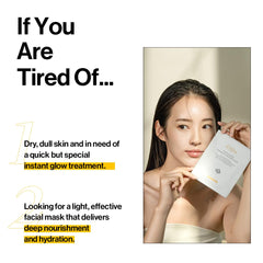 d'alba Piedmont Italian White Truffle Nourishing Mask 5pcs, Vegan Skincare, Nourishing Sheet Mask for Dry and Tired Skin, Deep Hydration, Korean Skin Care (5 Sheets)