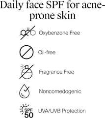 Neutrogena Clear Face Sunscreen Lotion for Acne-Prone Skin, Broad Spectrum SPF 50, Sunscreen for Face & Oily Skin, Oil-,Fragrance- & Oxybenzone-Free, Water Resistant, Matte, Unscented, 3 Fl Oz