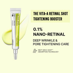 celimax The Vita A Retinal Shot Tightening Booster | 0.1% Retinal, 3% Matryxyl, High-Strength Retinoid for Anti-Aging, Pore Minimizer, Wrinkles & Fine Lines, Firmer Skin, 15ml