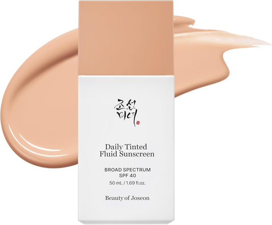 Beauty of Joseon Daily Tinted Fluid Sunscreen 12 Shades for Face Moisturizing Broad Spectrum SPF 40 Korean Skincare 50ml, 1.69 fl.oz #LP110