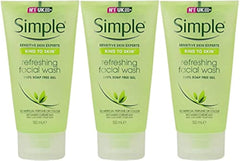 Simple Kind to Skin Refreshing Facial Gel Wash, 5.07 Ounce / 150 Ml (Pack of 3)