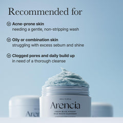 Arencia Korean Rice Mochi Face Cleanser 120g - Foaming Cleanser, Gentle Scrub All in One - Deep Cleansing, Moisturizing, Pore Minimizing, Removing Blackhead