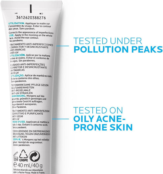 La Roche-Posay Effaclar Duo+ SPF30 Acne Treatment Cream for Oily and Acne Prone Skin 40ml