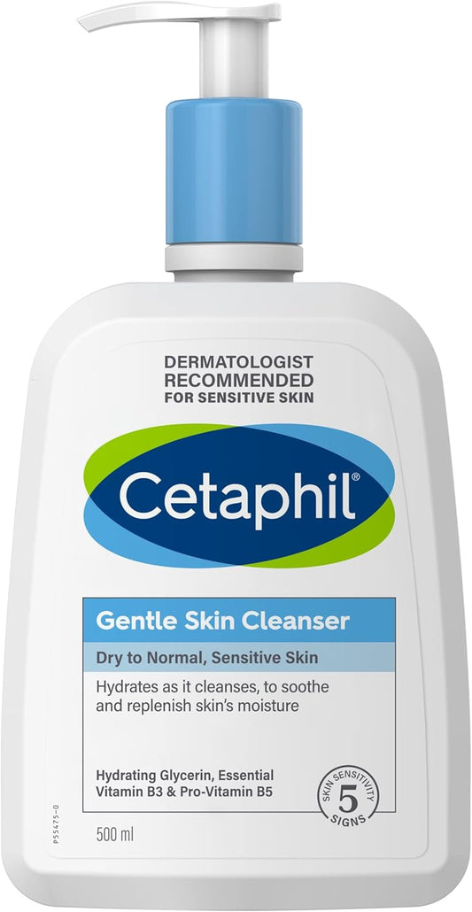 Cetaphil Gentle Skin Cleanser, Face & Body Wash for Dry to Normal, Sensitive Skin, Unscented, 236ml