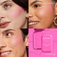 NYX Professional Makeup Buttermelt Blush, Powder Blush, up to 12 H Wear, Fade & Transfer Resistant, Feeling Butta.