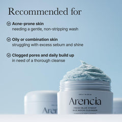 Arencia Korean Rice Mochi Face Cleanser 120g - Foaming Cleanser, Gentle Scrub All in One - Deep Cleansing, Moisturizing, Pore Minimizing, Removing Blackhead
