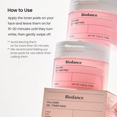 Biodance Collagen Gel Toner Pads, Pore Minimizer for Face, Improving Elasticity, Plumping Toner Pads for Sensitive Skin, Korean Skin Care, Valentines Day Gifts for Herㅣ4.93 fl.oz.(140g)*60Pads