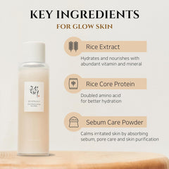 Beauty of Joseon Glow Replenishing Rice Facial Sebum Toner for Oily Combination and Dry Skin Moisturizing Formula Hydrating Balance Care Korean Skincare for Men and Women 150ml