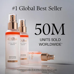 d'alba Piedmont White Truffle Vital Spray Serum, Vegan Skin Care, Calming and Hydrating Facial Mist for Red and Sensitive Skin, Glow Serum, Surfactant Free, Korean Skin Care (3.38 fl oz.)