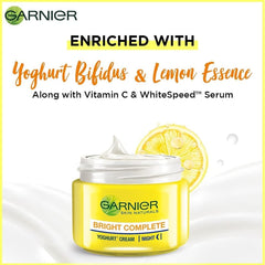 Garnier Bright Complete VITAMIN C YOGHURT Night Cream, 40g