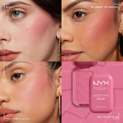 NYX Professional Makeup Buttermelt Blush, Powder Blush, up to 12 H Wear, Fade & Transfer Resistant, Feeling Butta.