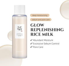 Beauty of Joseon Glow Replenishing Rice Facial Sebum Toner for Oily Combination and Dry Skin Moisturizing Formula Hydrating Balance Care Korean Skincare for Men and Women 150ml