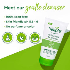 Simple Kind To Skin Moisturising Facial Wash, 150 ml