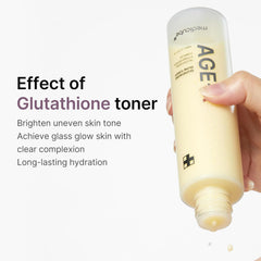 medicube Age-R Glutathione Glow Milky Toner, Low-Irritation Double Layer Toner for Glass Glow Skin with Peptide, Even Skin Tone, Radiance, Hydration, Korean Skincare