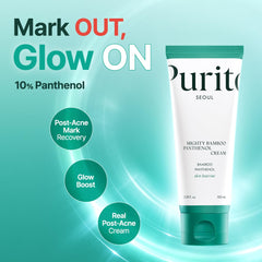 PURITO Panthenol 10% Post-Acne Cream | Moisturizer for Blemish Marks, Barrier Repair | Silicone-Free, Non-Comedogenic, Fragrance-Free, Vegan & Cruelty-free | Korean Skincare, 100mL 3.38 fl.oz