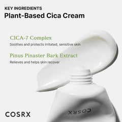 COSRX Pure Fit Cica Cream, 50ml / 1.69 fl.oz | Centella Asiatica Face Moisturizer Recommended for Acne-Prone Skin, Reduce Redness | Not Tested on Animals, Korean Skincare