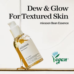 mixsoon Bean Essence-Exfoliating, Hydrating, Fermented Bean Extract, Gentle Formula for Smooth Skin 30ml / 1.01 fl.oz. Korean Glass Skin Care