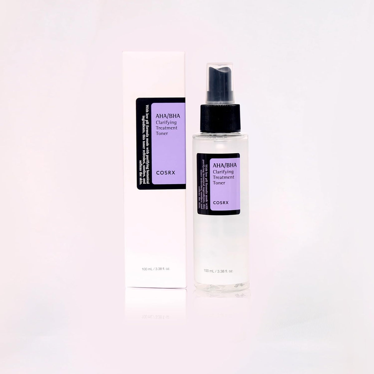 COSRX AHA/BHA Clarifying Treatment Toner, 3.38 fl.oz / 100ml | Exfoliating Facial Spray | Korean Skin Care, Hydrating, Mild Exfoliation, Vegan, Paraben Free