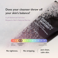 HARUHARU wonder Black Rice Moisture 5.5 Soft Cleansing Gel, Gentle Daily Cleanser, Low 5.5pH, Moisture Balance, Soap Free, For Sensitive Skin, Vegan, Cruelty-Free, 3.4 fl.oz
