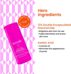 Foxtale 12% Niacinamide Face Serum with Azelaic Acid for Oil Control & Brightening | Reduces Acne Blemishes & Acne Marks | Brightens & Smoothens Skin | Face Serum for Women & Men | 30 ml