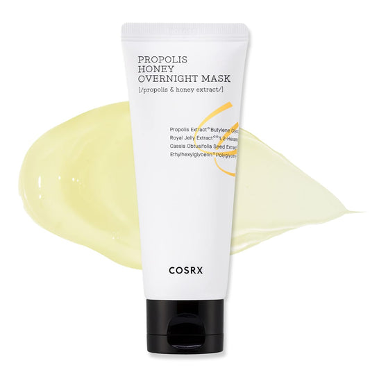 COSRX Full Fit Propolis Honey Overnight Mask | 2.03 fl.oz / 60ml | Propolis Extract 87% | Korean Skin Care, Cruelty Free, Paraben Free