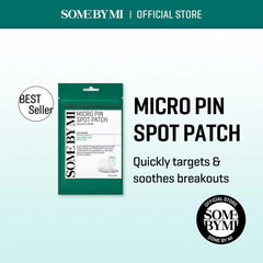 SOME BY MI Micro Pin Spot Patch - Pack of 1, 14mm 9 Counts - Microneedle Hydrocolloid Pimple Patch with Salicylic and Hyaluronic Acid - Skin Troubles Care Focused Spot Cover - Korean Skin Care