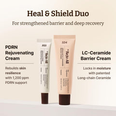 Dr. Reju-All Heal & Shield Duo: Advanced PDRN Rejuvenating Cream + Advanced LC-Ceramide Barrier Cream - Face Moisturizer Bundle for Hydrating & Glass Skin, Korean Pharmacy Anti-Aging Skin Care