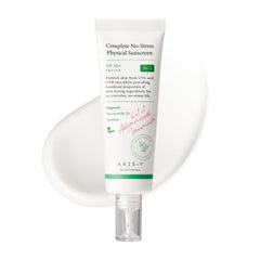 AXIS-Y Complete No-Stress Physical Sunscreen V3 - SPF 50 Mineral Face Sunscreen Moisturizer with 2% Niacinamide, Zinc Oxide for Broad Spectrum Sun Care - Vegan Korean Skin Care -1.69 fl. oz.