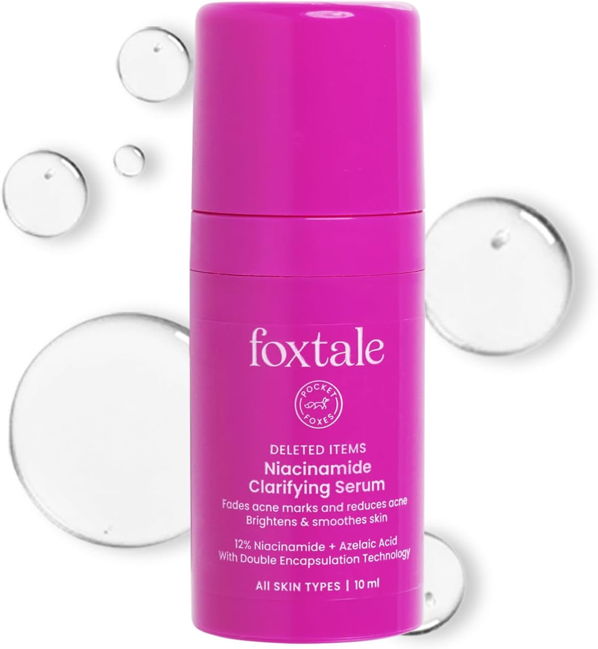 Foxtale 12% Niacinamide Face Serum with Azelaic Acid for Oil Control & Brightening | Reduces Acne Blemishes & Acne Marks | Brightens & Smoothens Skin | Face Serum for Women & Men | 30 ml
