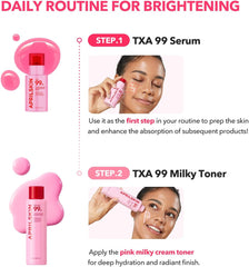 APRILSKIN TXA+Niacinamide 99 Pink Milky Toner | 99% High-Purity TXA 3%+ Niacinamide 5% for Brightening | Highly Concentrated Cream Toner | Deep Moisturizing Formula for Dull Skin | 5.07 fl.oz.
