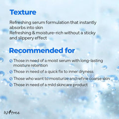 ISNTREE Ultra-low Molecular Hyaluronic acid Serum 50ml 1.69 fl.oz. | Quick absorbing Hyaluronic acid serum | Deeply hydrates and smoothens the skin