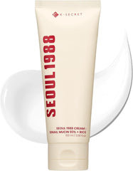 K-SECRET SEOUL 1988 Snail Mucin 93% and Rice Hydrating Face Cream 100ml