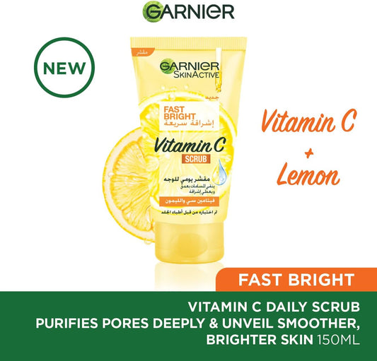 Garnier Fast Bright Vitamin C Daily Scrub – 150ml Skin Care