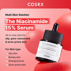 COSRX 15% Niacinamide Face Serum, 0.67 fl oz, Pore Minimizer Serum for Face, Even Skin Tone, Korean Skin Care