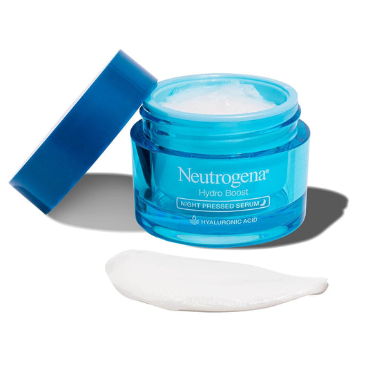 Neutrogena Hydro Boost Night Pressed Serum - with Hyaluronic Acid & Antioxidants, Hydrating Face Moisturizer that Restores & Revitalizes Skin Overnight, for Normal to Extra Dry Skin, 1.7 oz