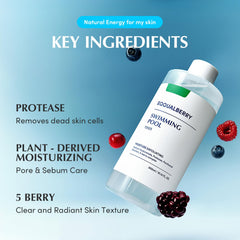 EQQUALBERRY Swimming Pool Toner - Korean Toner for Daily Exfoliating & Deep Hydration with Natural Enzyme Protease & Hyaluronic Acid, For Sensitive Skin, 10.14 Fl Oz (300ml)